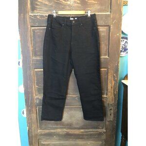 Old Navy The Sky-Hi Straight Extra High Rise Jean Women's Size 12 Black 5-Pocket
